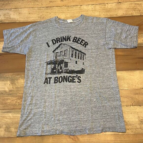 Vintage Single Stitch Thin Gray Tee - Large - Picture 1 of 7